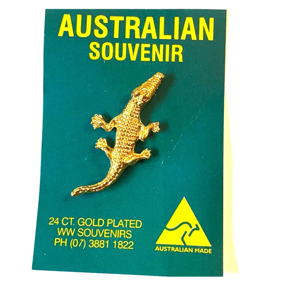 24K Gold Plated 🐊 Alligator/Crocodile Pin